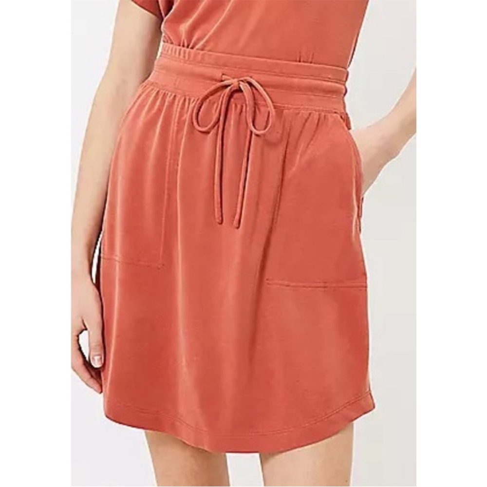Like New Lou & Grey Sandwashed Pocket Skirt Rust S